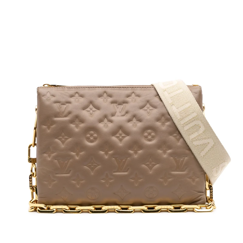 Louis Vuitton Pre-Loved Monogram Embossed Puffy Lambskin Coussin PM
