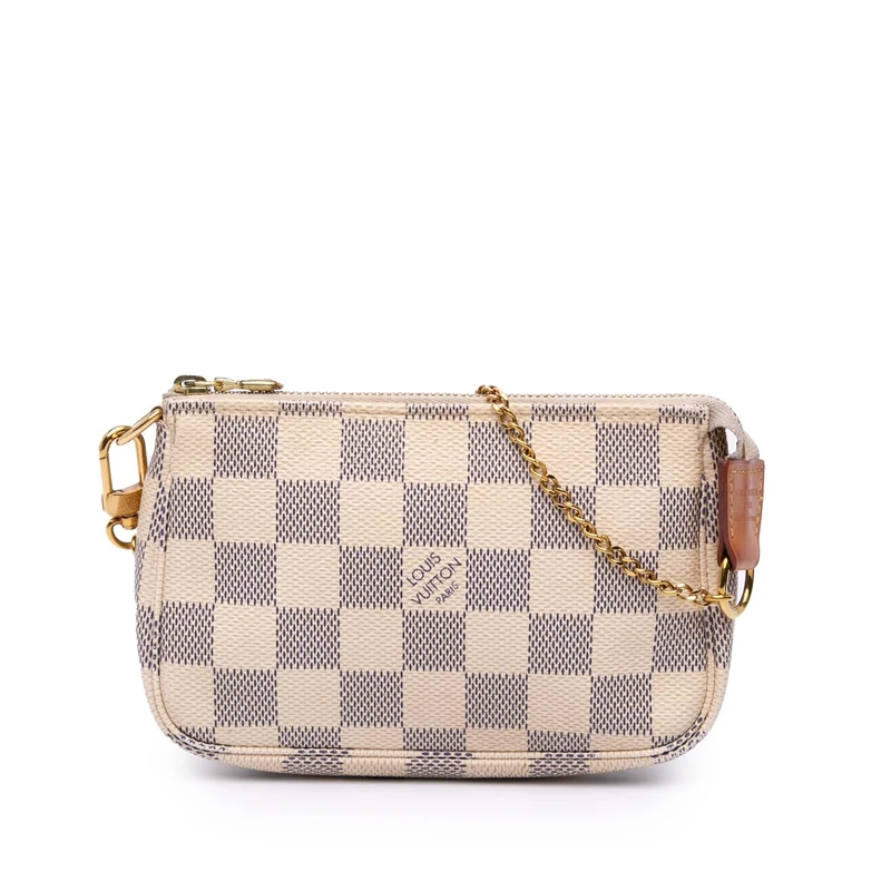 Louis Vuitton Pre-Loved Damier Azur Mini Pochette Accessoires Handbag