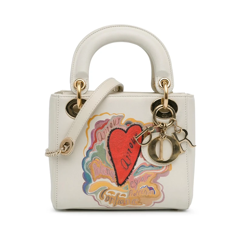 Dior Pre-Loved Dioramour Niki De Saint Phalle Mini Calfskin Lady Handbag