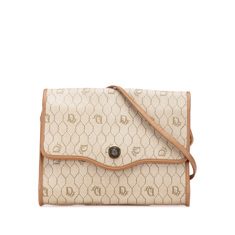 Dior Pre-Loved Honeycomb Coated Canvas Crossbody Bag