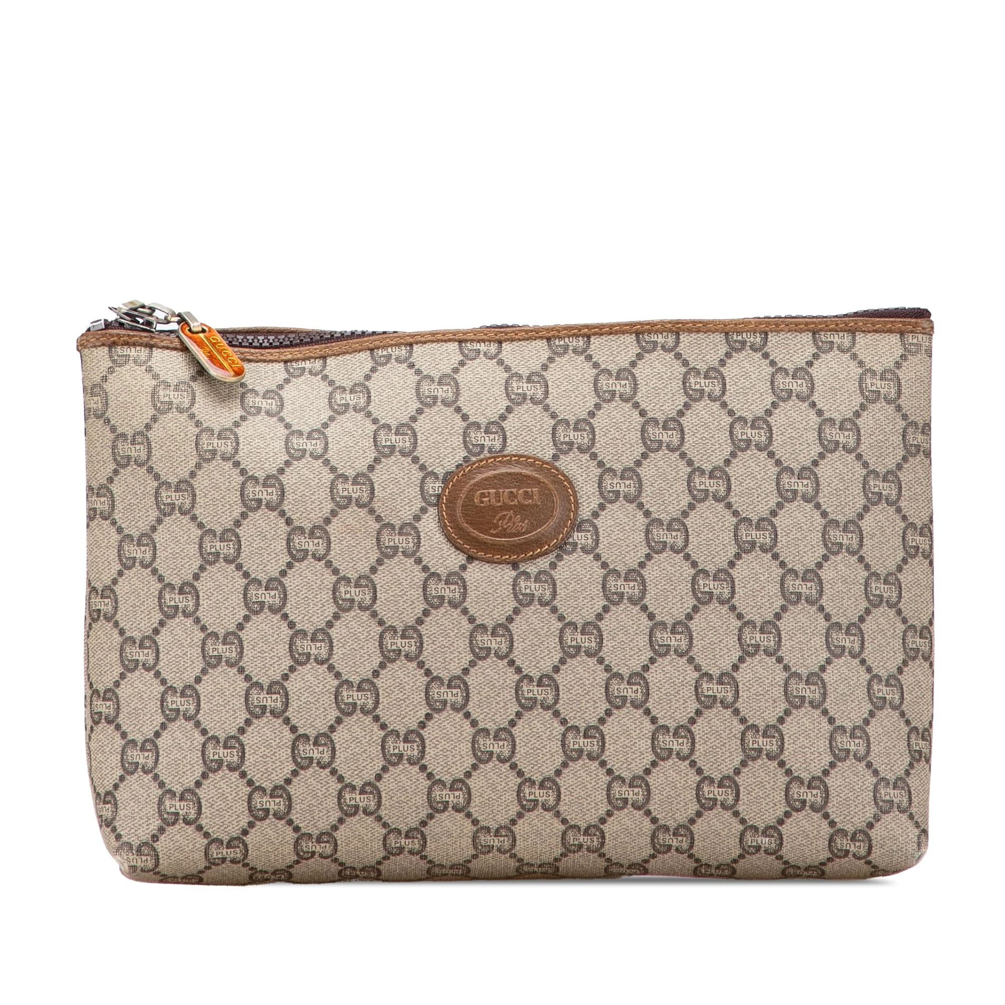 Gucci Pre-Loved GG Supreme Plus Clutch