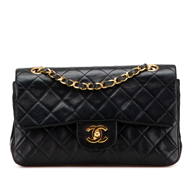 Chanel Pre-Loved Small Classic Lambskin Double Flap Shoulder Bag