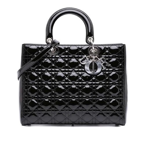 Dior Pre-Loved Large Patent Cannage Lady