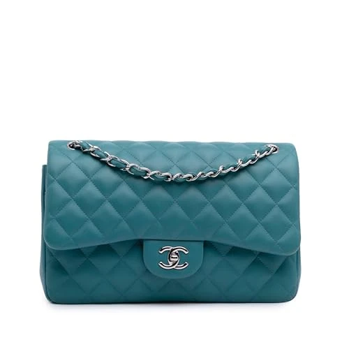 Chanel Pre-Loved Jumbo Classic Lambskin Double Flap Shoulder Bag