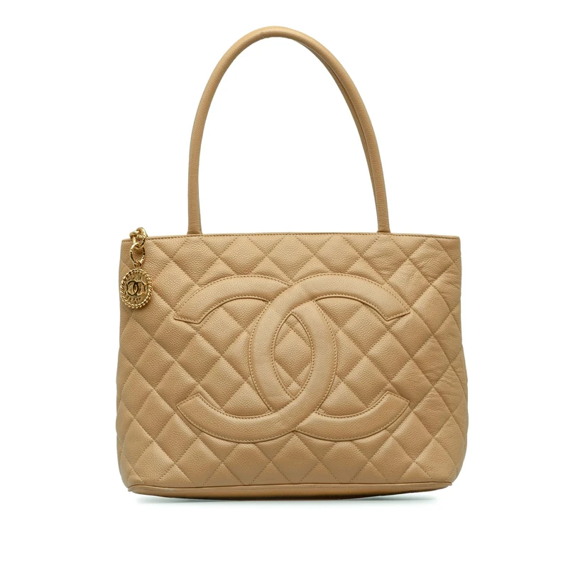 Chanel Pre-Loved Caviar Medallion Tote Bag