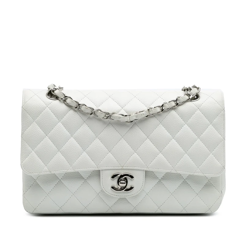 Chanel Pre-Loved Medium Classic Caviar Double Flap Shoulder Bag