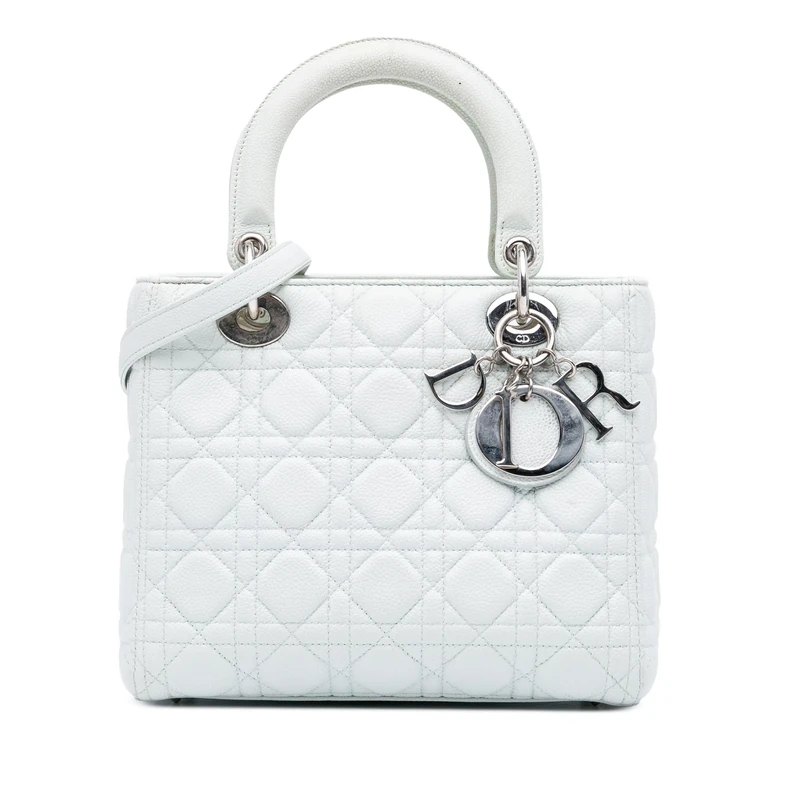 Dior Pre-Loved Medium Calfskin Cannage Lady