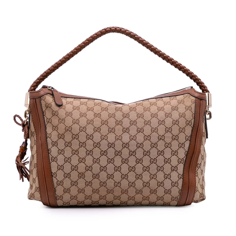 Pre-Loved Medium GG Canvas Bella Shoulder Bag