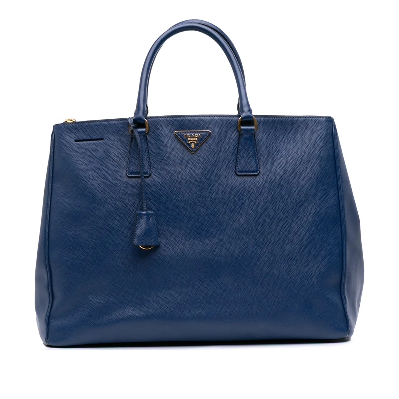 Prada Pre-Loved Large Saffiano Lux Galleria Double Zip Satchel Handbag