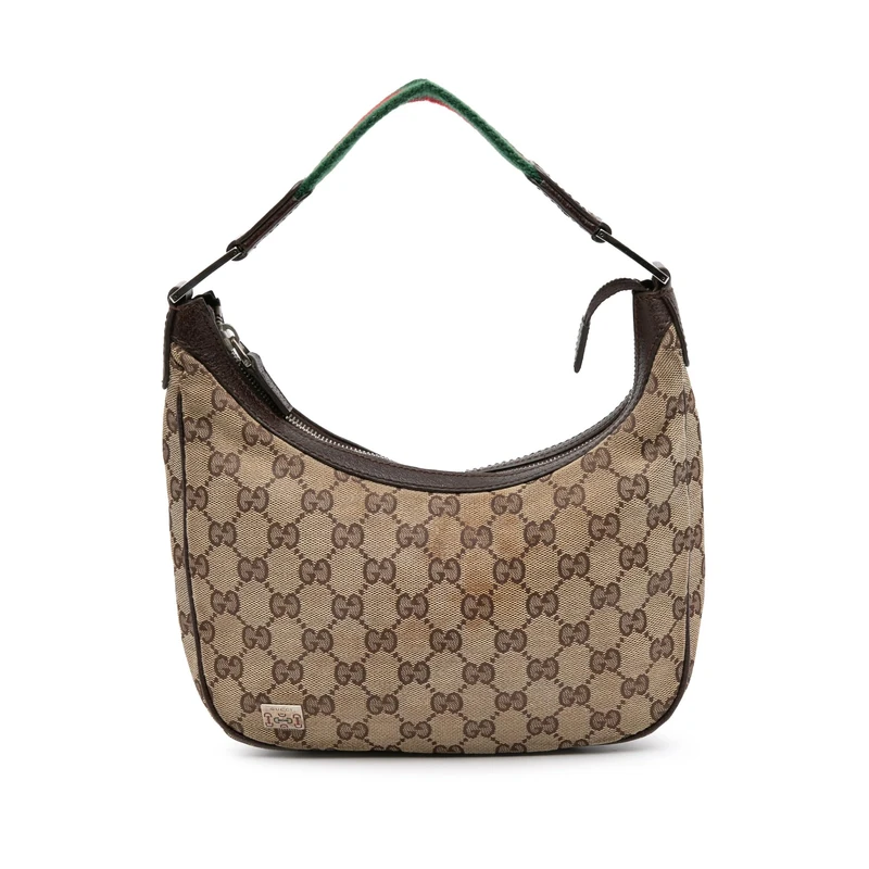 Gucci Pre-Loved Small GG Canvas Web Pop Shoulder Bag