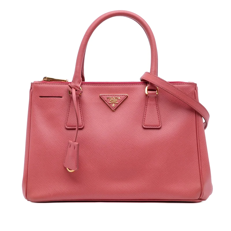 Prada Pre-Loved Medium Saffiano Lux Galleria Double Zip Tote Handbag