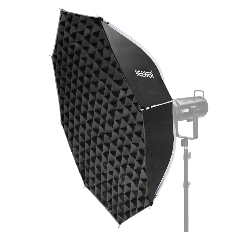 NEEWER Basics Octagonal Softbox, 120 cm (47.2 Inches), Quick Release Bowens Mount, with Grid, Compatible with Aputure 150c and Godox SL60w, for FS300C FS150B HB80C CB200C Q6, NS66P