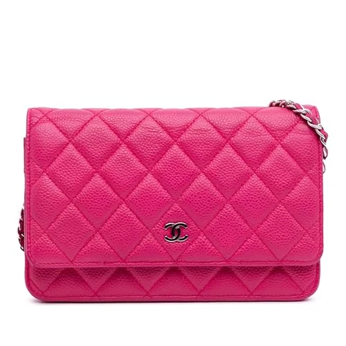 Pre-Loved Classic Caviar Wallet On Chain Bag