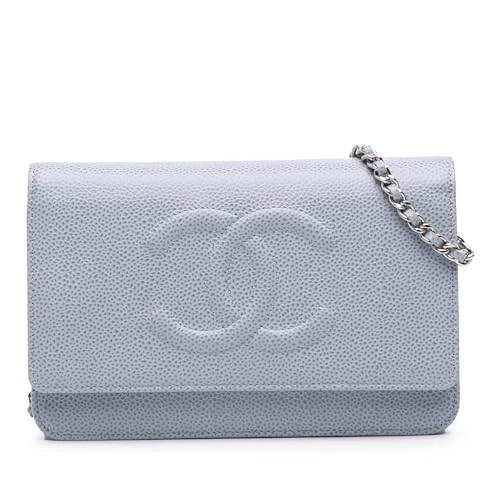 Chanel Pre-Loved CC Caviar Wallet On Chain Handbag Crossbody Bag