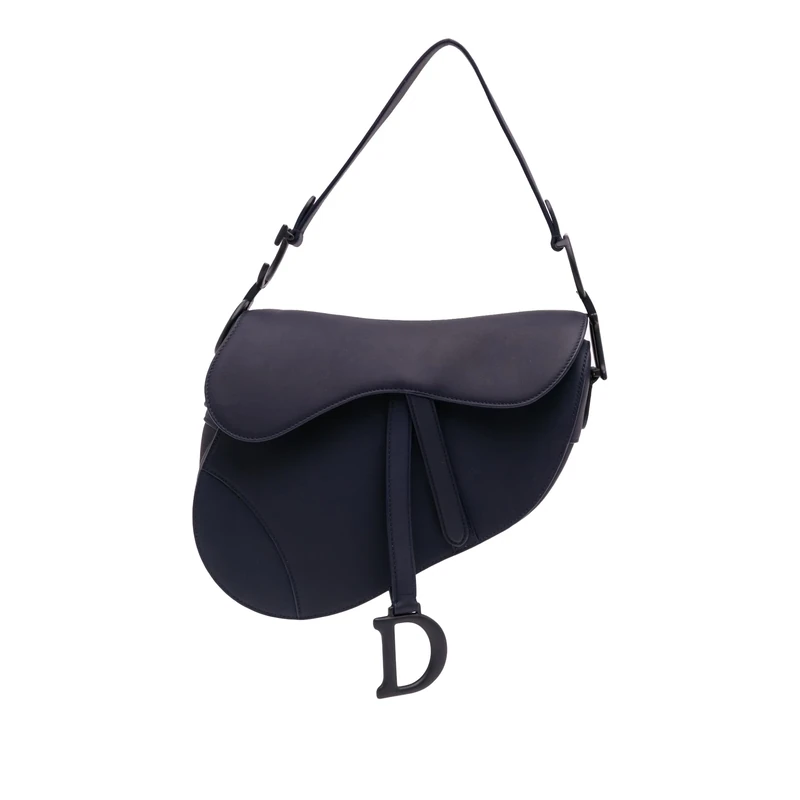 Pre-Loved Ultra Matte Calfskin Saddle Handbag Shoulder Bag