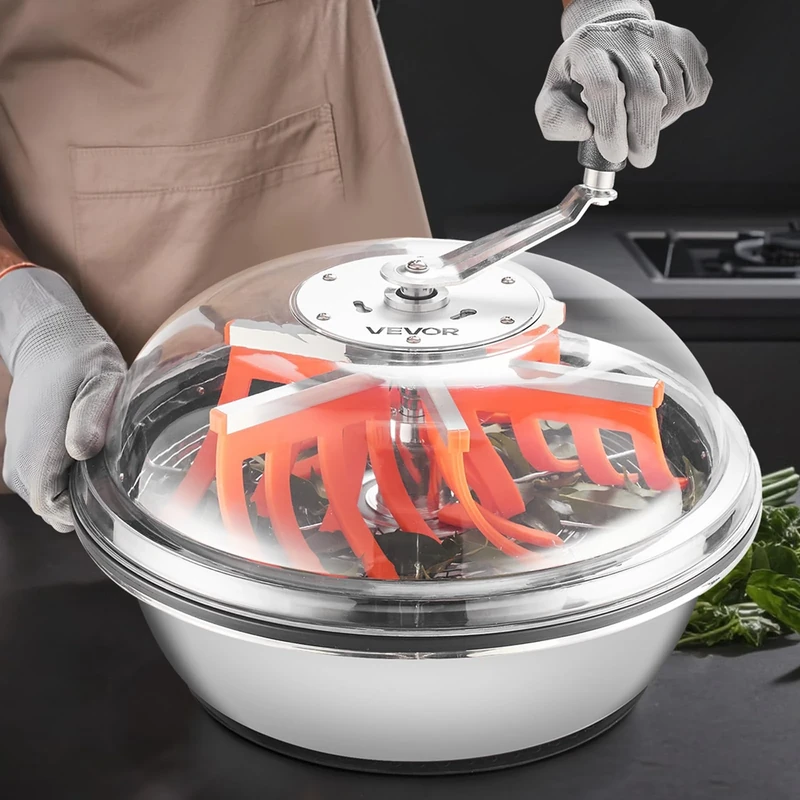 VEVOR Bud Leaf Bowl Trimmer, 16 in Manual Bud Trimmer, with Sharp Stainless Steel Blades, Visual Cutting, Wet & Dry Hydroponic Cutting Machine, Twisted Spin Cut for Plants Leaves Buds Flowers