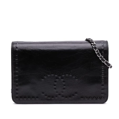 Chanel Pre-Loved CC Embossed Lambskin Wallet On Chain Handbag Crossbody Bag