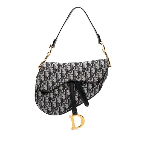 Dior Pre-Loved Oblique Canvas Saddle Handbag