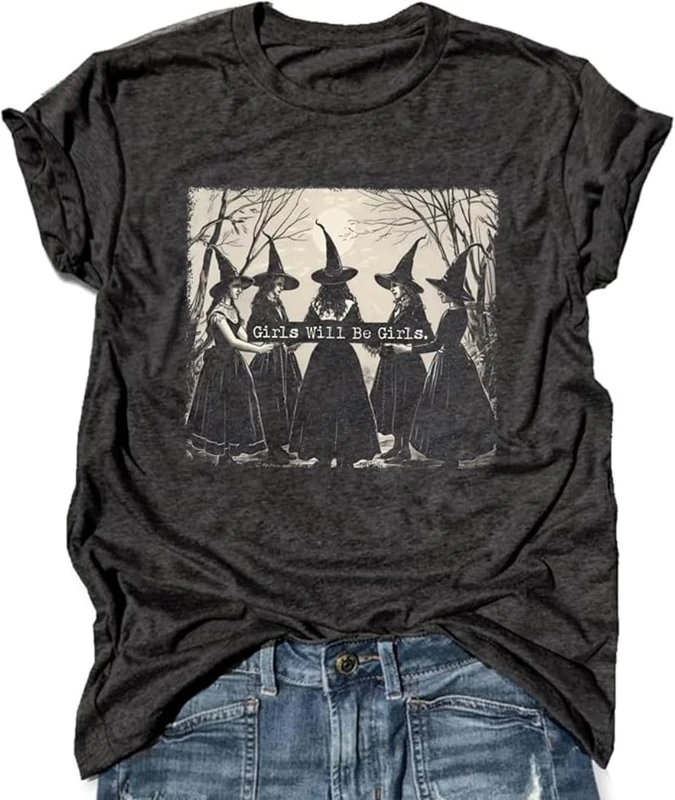 Women's Vintage Floral T Shirt Boho Wildflower Graphic Loose Tees Short Sleeve Casual Abstract Flower Tops, Halloween-b-10, XX-Large-3X-Large