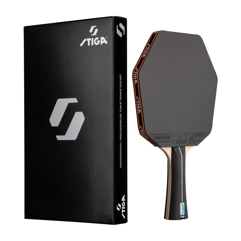 Banda by STIGA Allround Future Cybershape System, Master – Preassembled table tennis bat with STAR Future rubbers & large sweet spot – Re-glueable bat for development