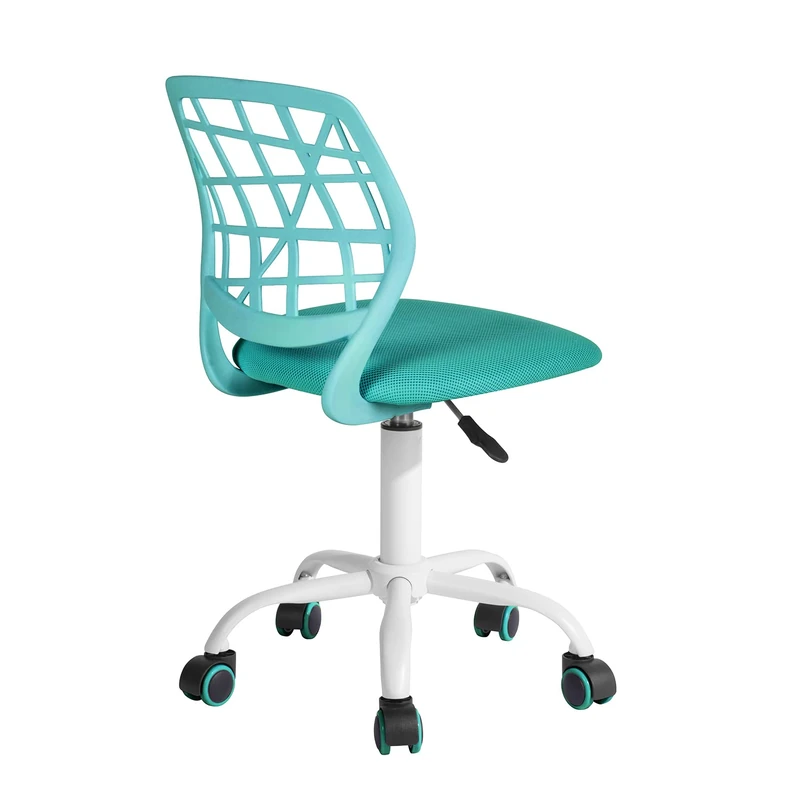 FurnitureR Colourful Desk Chair, Modern Height Adjustable Computer Chair without Armrests, Ergonomic Swivel Chair for Children's Room and Home Office
