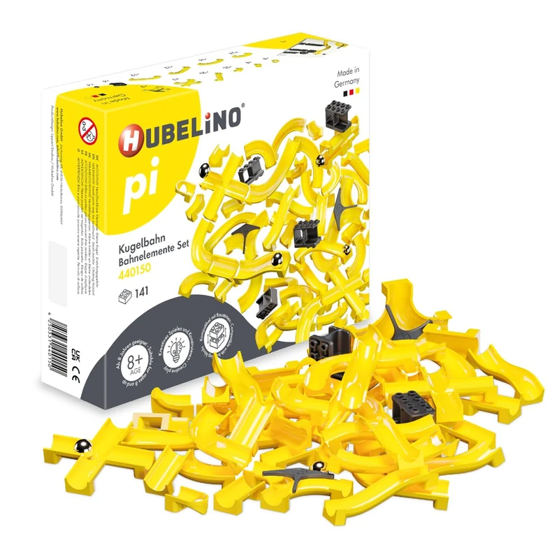 Hubelino pi Marble Run Track Elements Set - 141 Pieces
