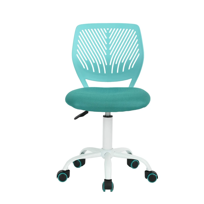 FurnitureR Colourful Desk Chair, Modern Adjustable Design Computer Seat, Swivel Armless Chair, Children's Room, Home Office Task Chair