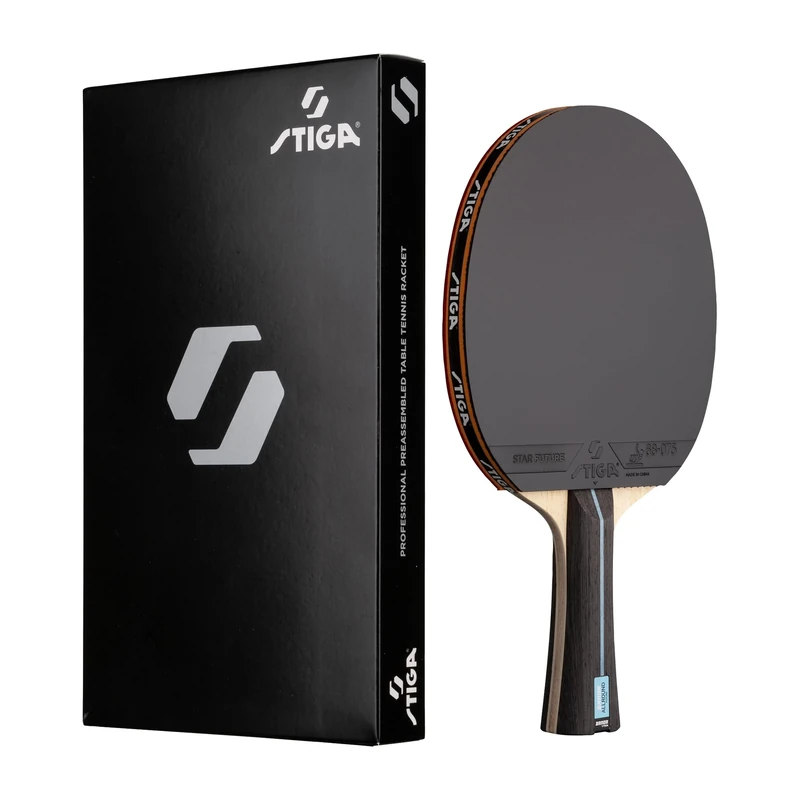 Banda by STIGA Allround Future System, Master – Preassembled table tennis bat with STAR Future rubbers, stable wood blade, Re-glueable bat for development