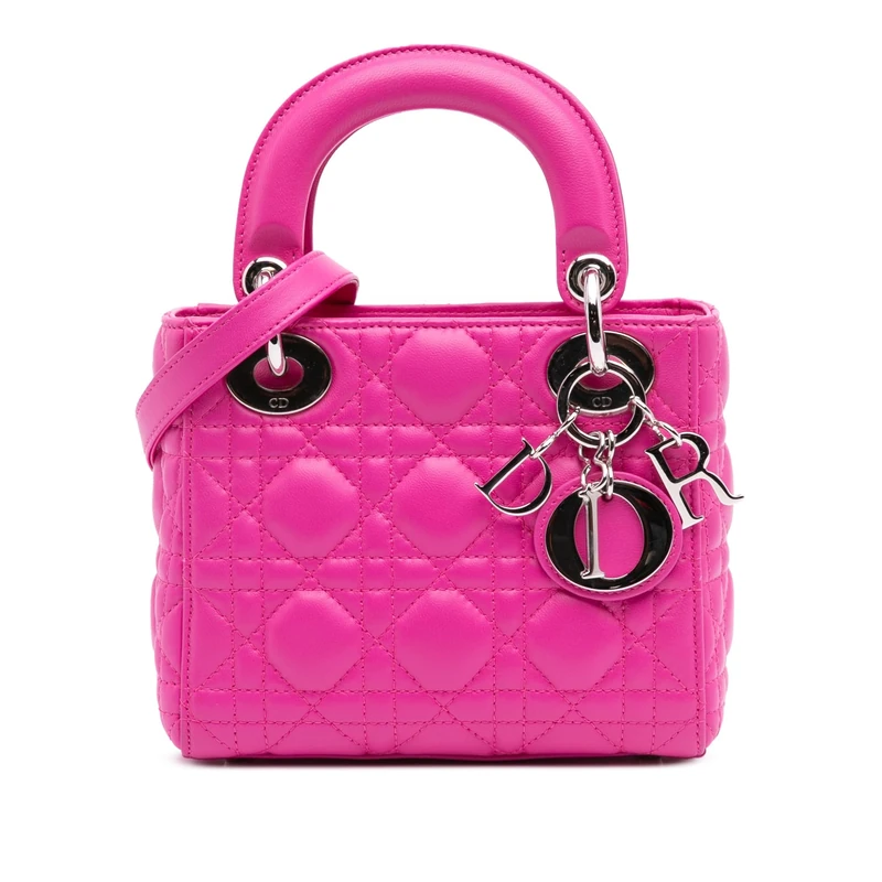 Dior Pre-Loved Mini Lambskin Cannage Lady