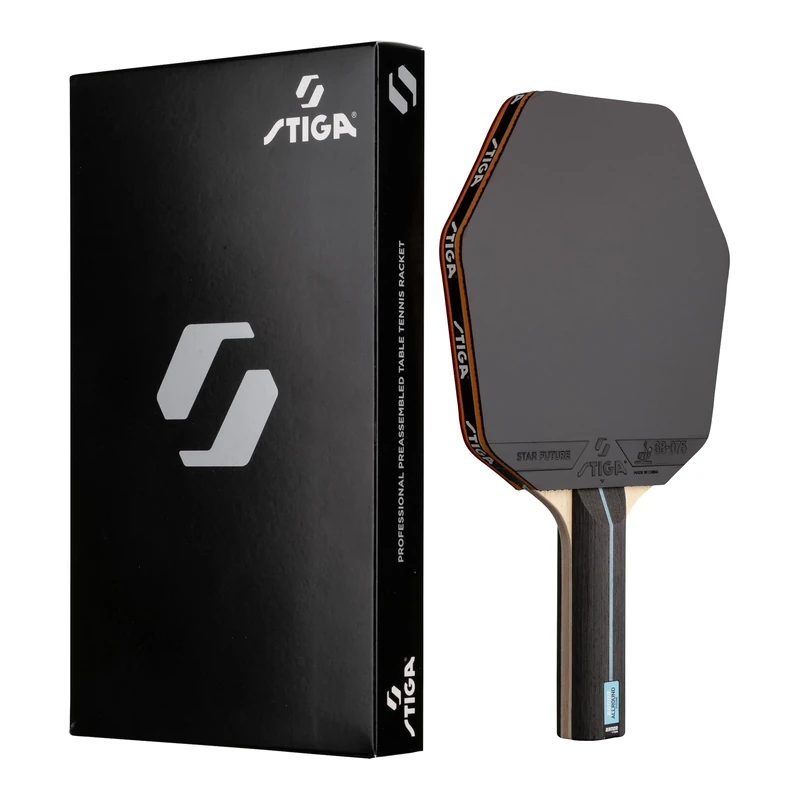 Banda by STIGA Allround Future Cybershape System, Classic – Preassembled table tennis bat with STAR Future rubbers & large sweet spot – Re-glueable bat for development