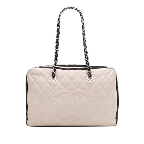 Chanel Pre-Loved CC Quilted Lambskin Zip Shoulder Bag