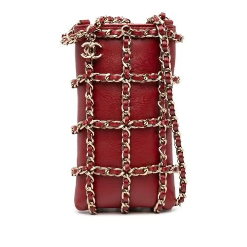 Chanel Pre-Loved Lambskin Tech Me Out Clutch With Chain Crossbody Bag
