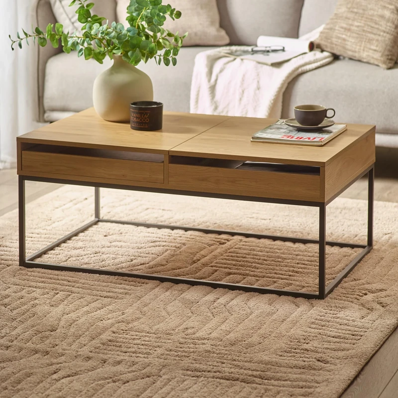 Julian Bowen Kade 100cm Oak Effect Rectangular Storage Coffee Table