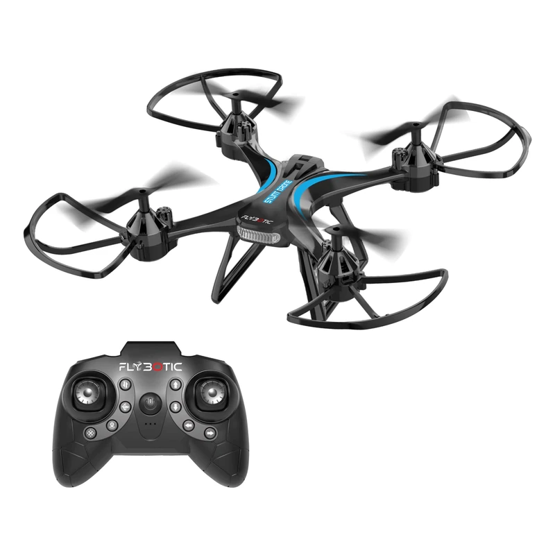 Flybotic - Stunt Drone - 2.4GHz Remote Control Drone - Automatic Start & Landing - Hovering Flight - 360° Stunts - 3 Speeds - 2 Batteries Included - RC Beginner for Kids/Teenagers