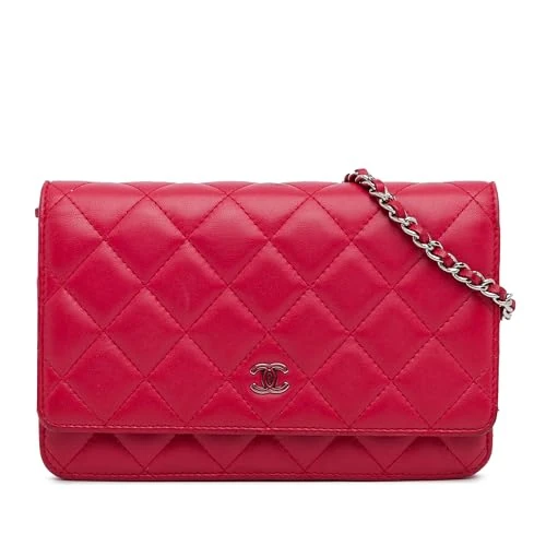 Chanel Pre-Loved Classic Lambskin Wallet On Chain Handbag Crossbody Bag