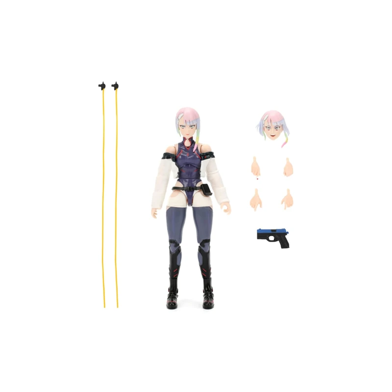 Jada Cyberpunk Edgerunners Lucy Figure, 15 cm, Interchangeable Accessories, 20 Hinge Points, Window Box, Official Licensed Product, 14 Years (9335005314R00)