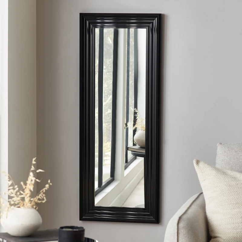 Julian Bowen Tokyo Gloss Black Tall Rectangular Dressing Mirror