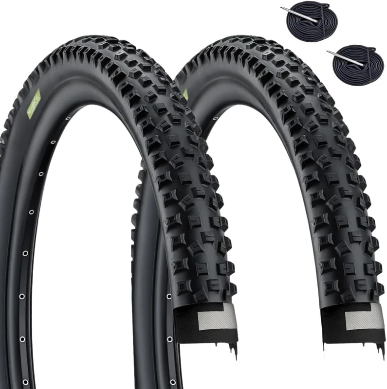 2 Tyres 29 x 2.25 (57-622) + Inner Tubes MTB Bike Tyres 29 Inches for Mountain Bike with Puncture Protection – Ideal for Off-Road Paths