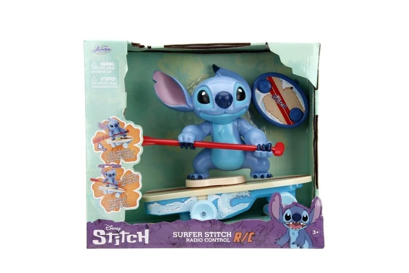 Jada - Disney Radio Controlled Stitch Surfer - Character rotates 360° - Stands up by itself - Officially Licensed - Suitable for Ages 3+