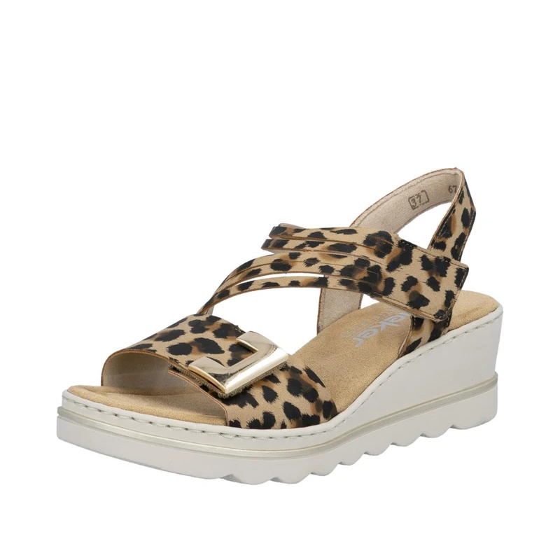 Rieker Women's 67410 Wedge Sandals, Leo, 38 EU