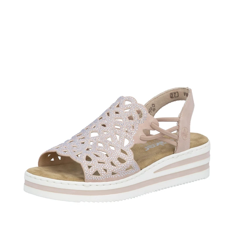 Rieker Women's V0241 Sandals, Pink, 36 EU