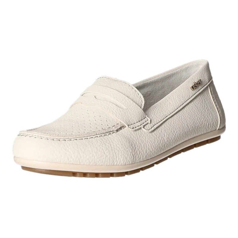 Rieker Women's 43862 Loafer, White, 40 EU - Image 1