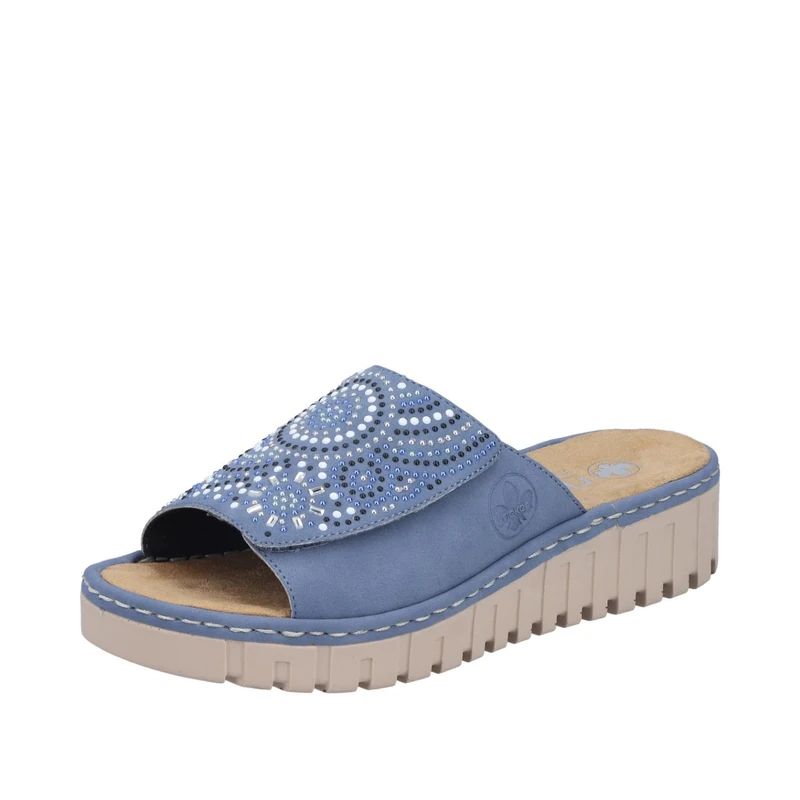 Rieker Women's V1395 Mules, Blue, 43 EU