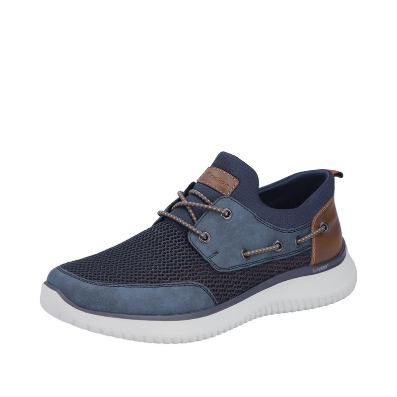Rieker Men's B9643 Slip-On Shoes, Blue, 43 EU - Image 1