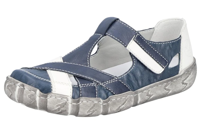 Rieker Women's L0378 Slip-On Shoes, Blue, 38 EU