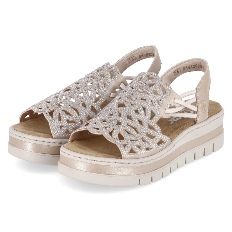 Rieker V4941, Women's Sandals, Beige, 43 EU