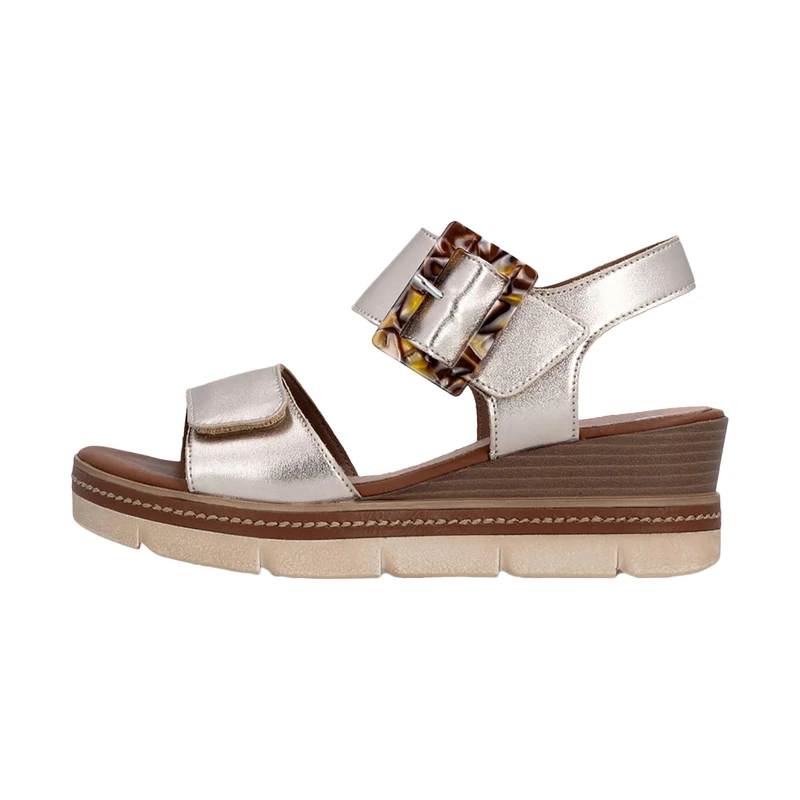 Remonte Women's D2L53 Metallic Wedge Sandals, 38 EU - Image 1