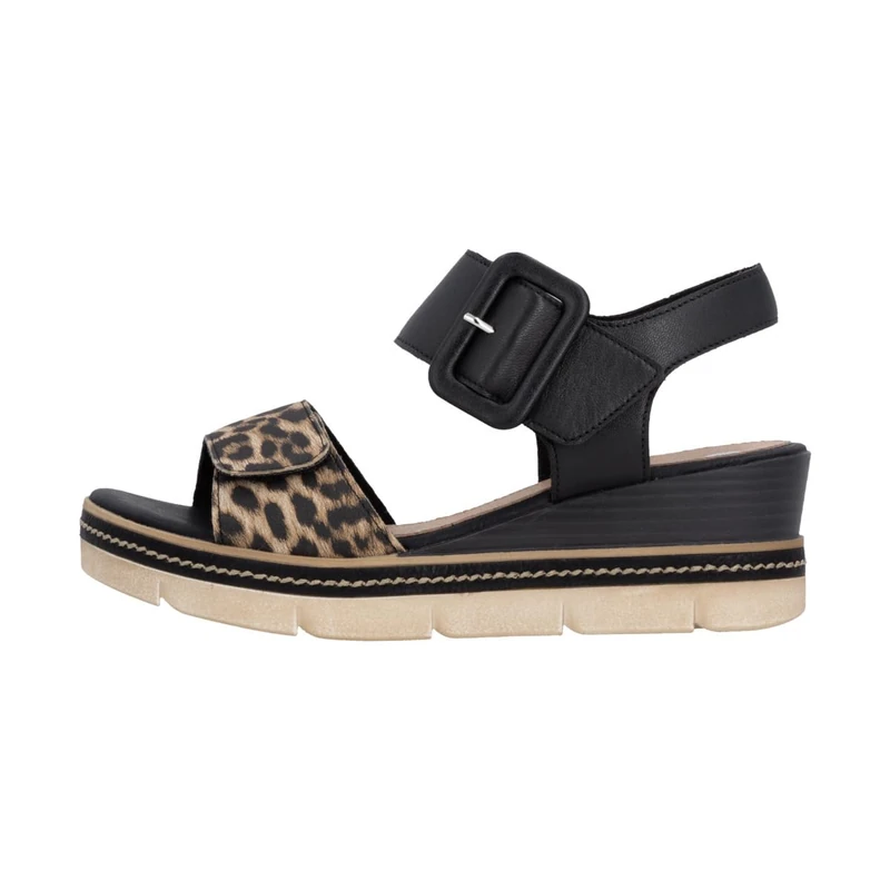 Remonte D2l53, Women's Wedge Sandals, Black, EU 38 - UK 5