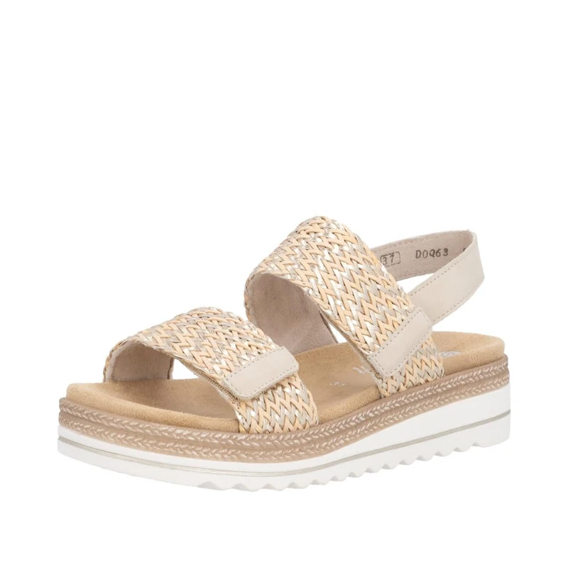 Remonte Women's D0Q63 Metallic Wedge Sandals, 41 EU