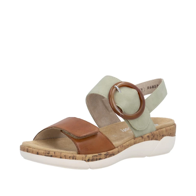 Remonte Women's R6853 Strappy Sandals, Brown, 37 EU - Image 1